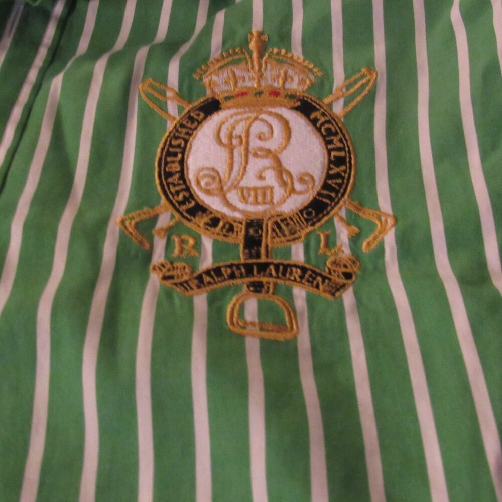 Ralph Lauren Sport Green/White Size 4 Long Sleeve Shirt - Picture 5 of 7
